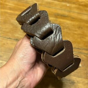 Boho Chic Woven Chain-Link Leather Belt